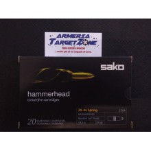 Munizioni SAKO cal. 30.06 Spr. 220 gr. Hammerhead Round Nose Soft Point Bonded.